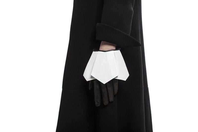 Damen-Lederhandschuhe mit Seidenfutter und Manschetten-Falldetail-Bonnie
