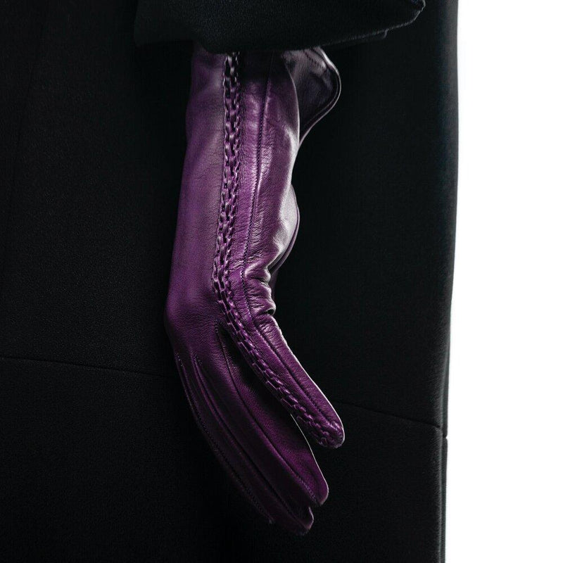 Damen-Lederhandschuhe mit Seidenfutter-Milly
