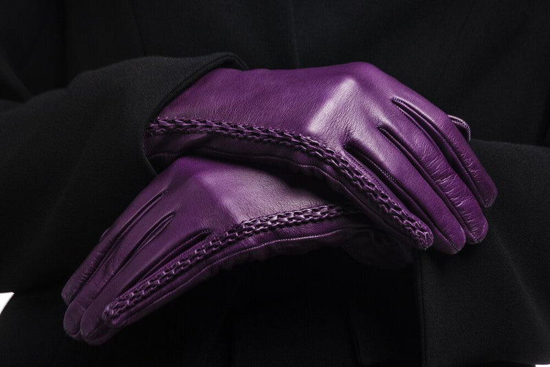 Damen-Lederhandschuhe mit Seidenfutter-Milly