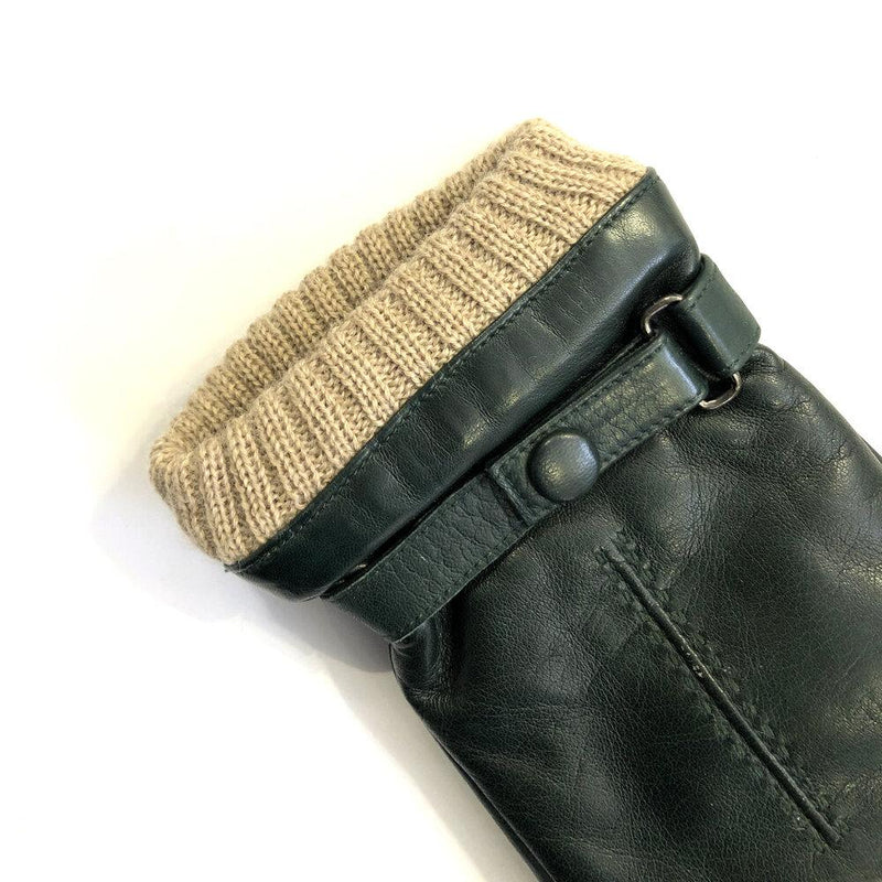 Handgenähte, mit Kaschmir gefütterte Lammleder-Handschuhe für Herren mit gestrickten Kaschmirmanschetten-Kearney 2