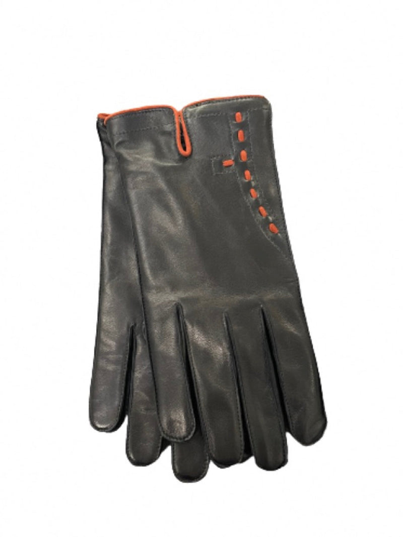 Handgenähte Herren-Lederhandschuhe mit Kaschmirfutter und kontrastierenden Details -Tom