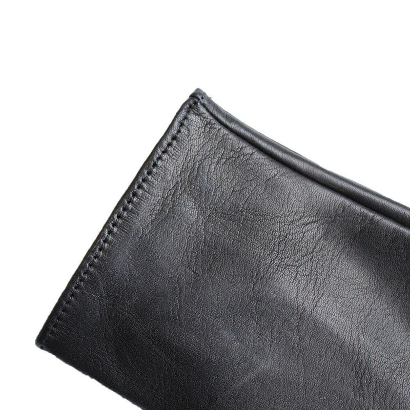 Fingerlose Damen-Lederhandschuhe mit Seidenfutter und Fergie-Ledermanschette