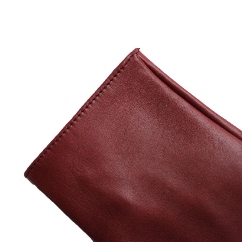 Fingerlose Damen-Lederhandschuhe mit Seidenfutter und Fergie-Ledermanschette