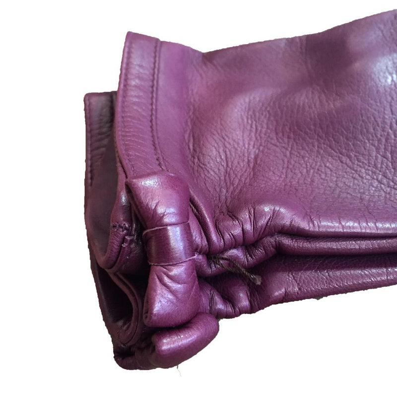 Damenhandschuhe aus weichem Nappaleder-Minnie Ruche