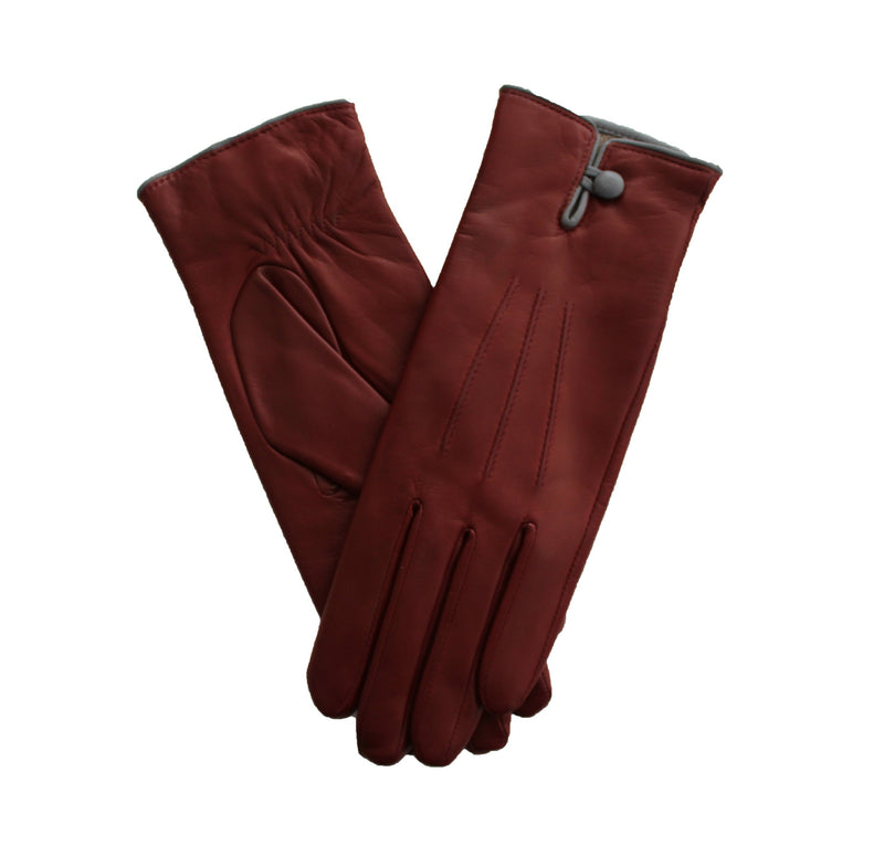 Handgenähte Damen-Lederhandschuhe mit Kaschmirfutter-Rosario