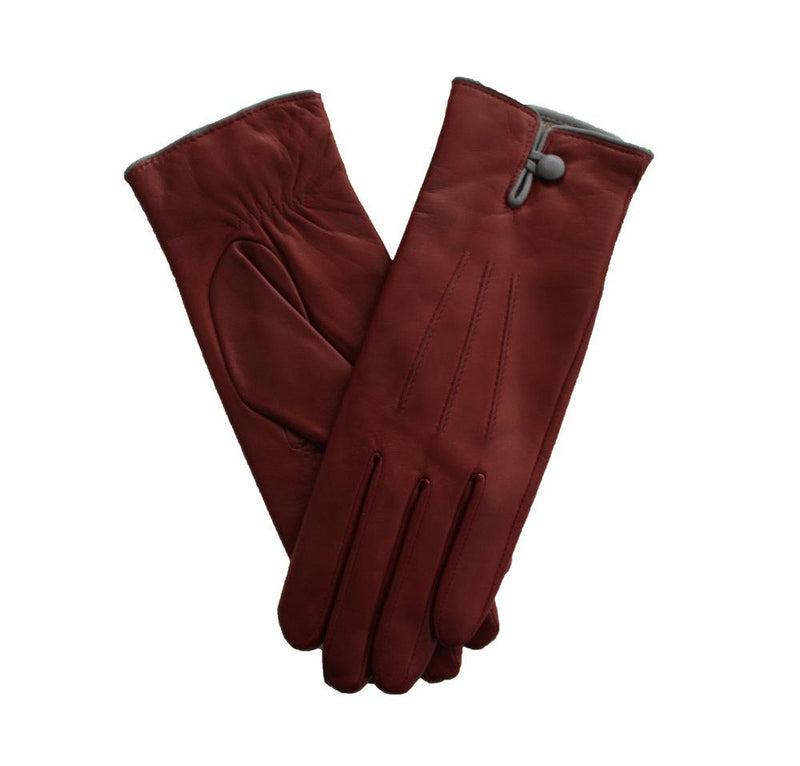 Handgenähte Damen-Lederhandschuhe mit Kaschmirfutter-Rosario