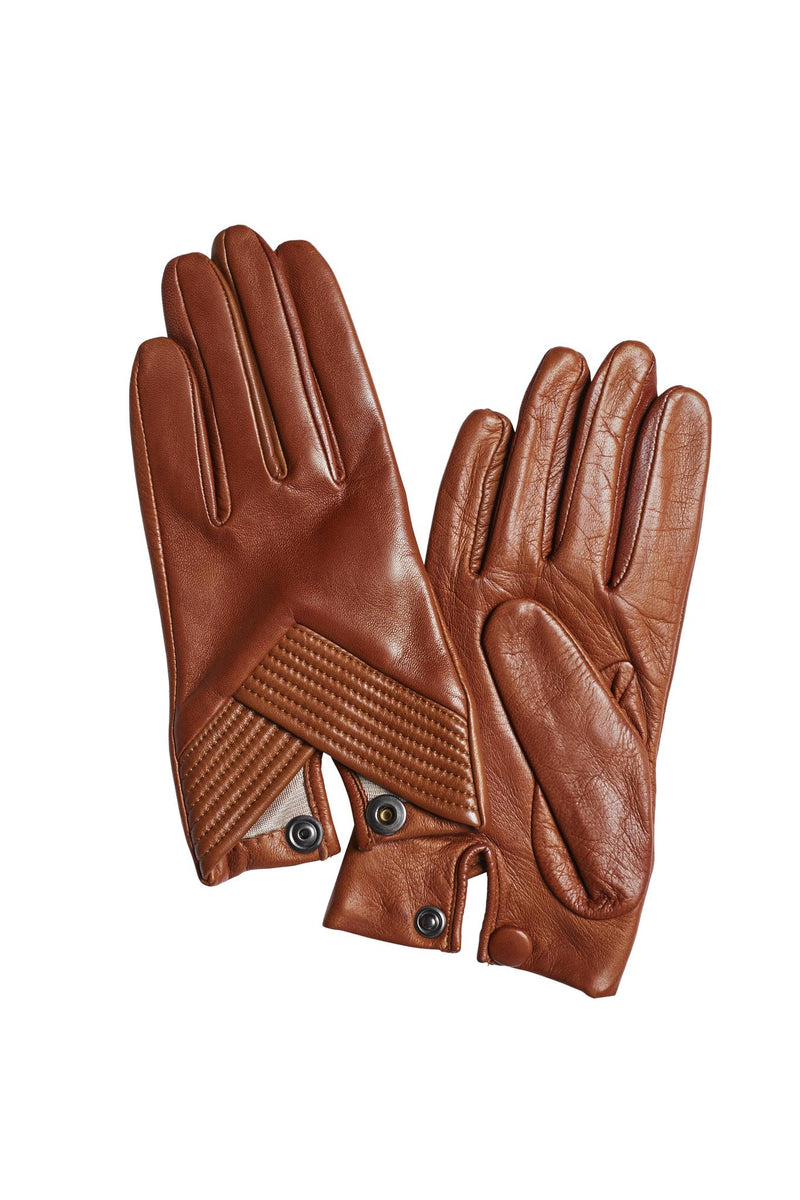 Mit Seide gefütterte Luxus-Lederhandschuhe für Damen-Caroline