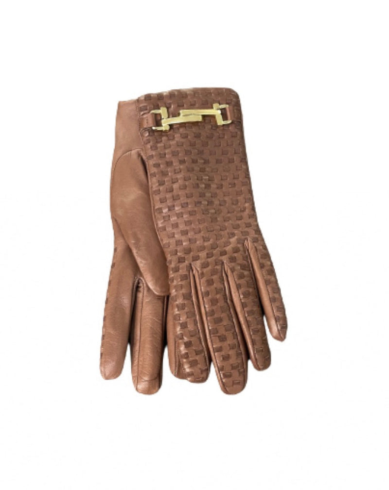 Damenhandschuhe aus geflochtenem Nappaleder-Hedi