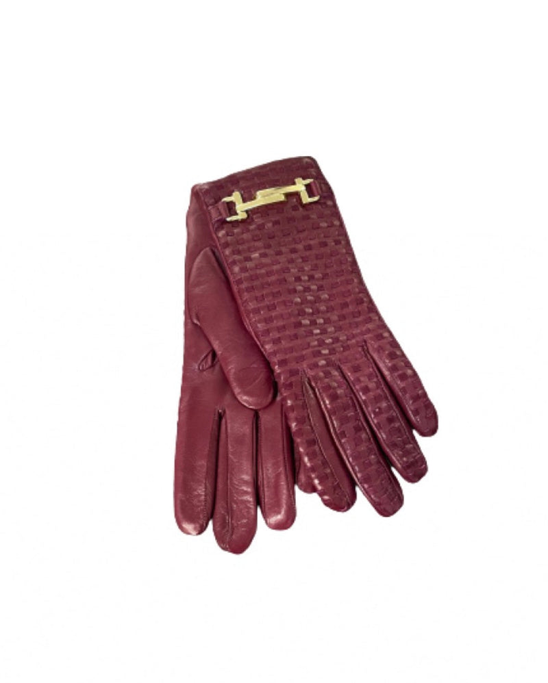 Damenhandschuhe aus geflochtenem Nappaleder-Hedi