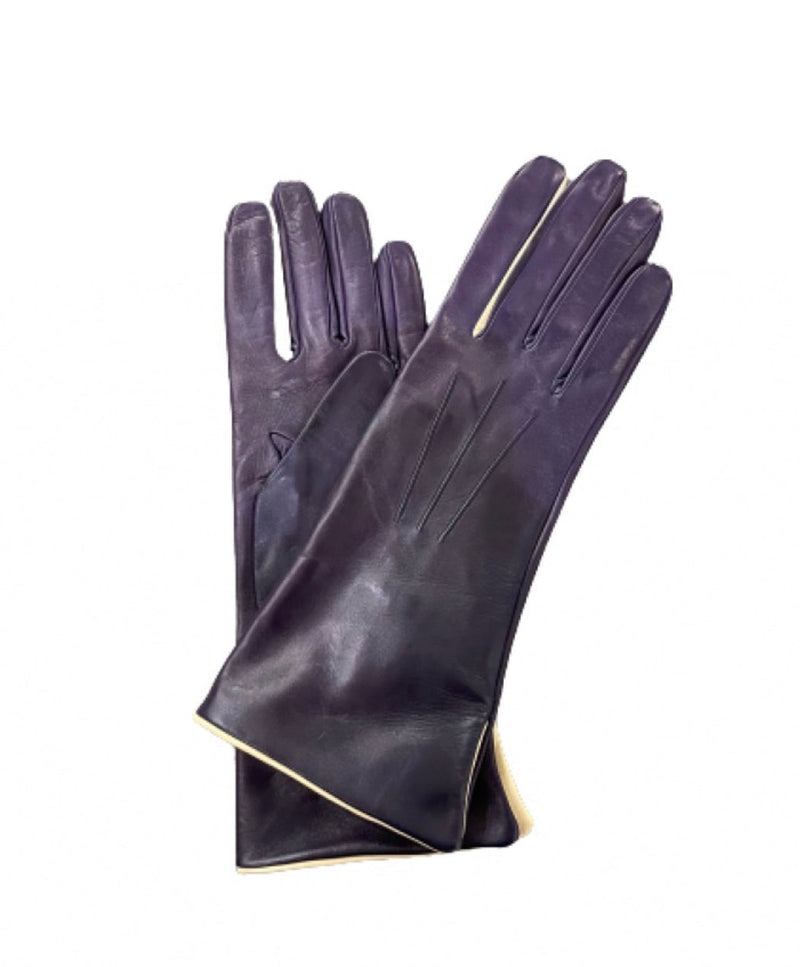 sophia handschuh Mit Seide gefütterte Leder-Kontrasthandschuhe für Damen-Sophia – Paula Rowan
