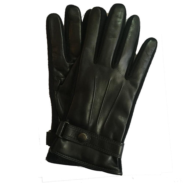Herrenhandschuhe aus Lammleder mit kontrastierendem Kaschmirdetail -Kearney