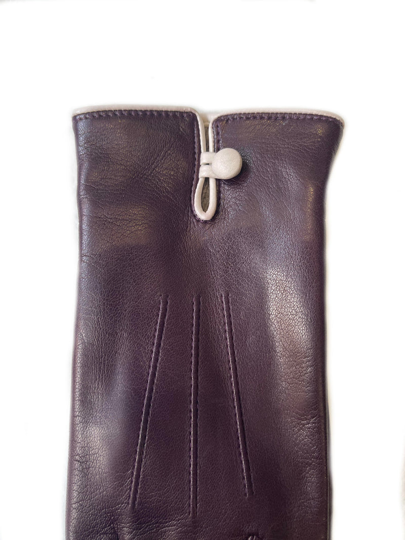 Handgenähte Damen-Lederhandschuhe mit Kaschmirfutter-Rosario
