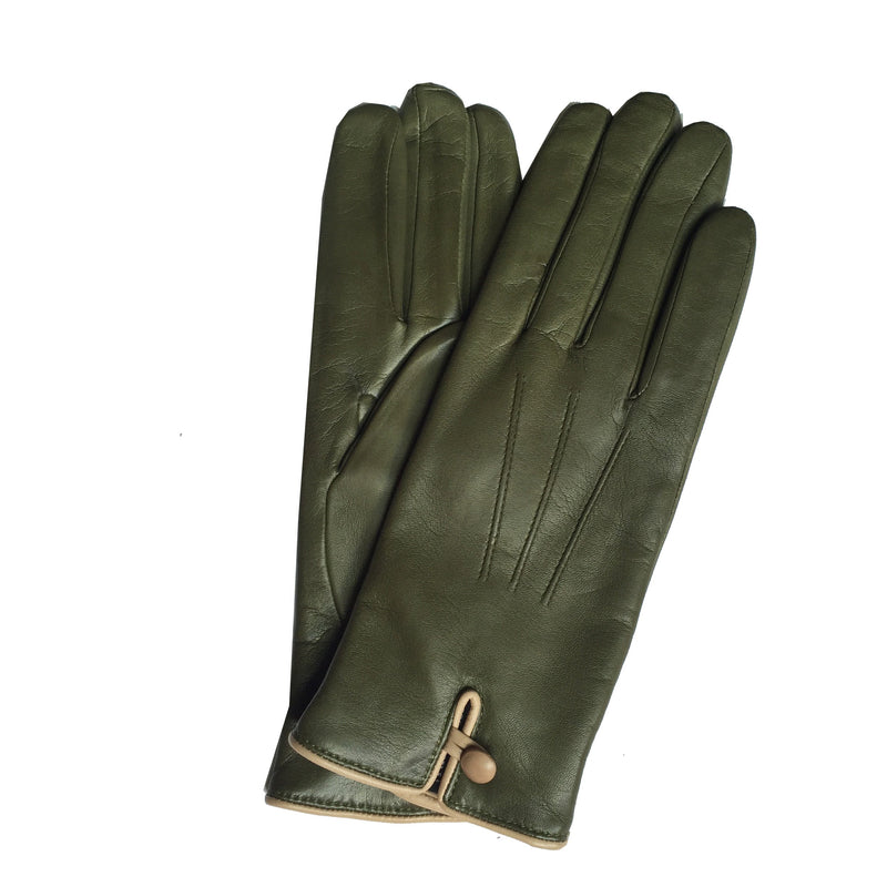 Handgenähte Damen-Lederhandschuhe mit Kaschmirfutter-Rosario
