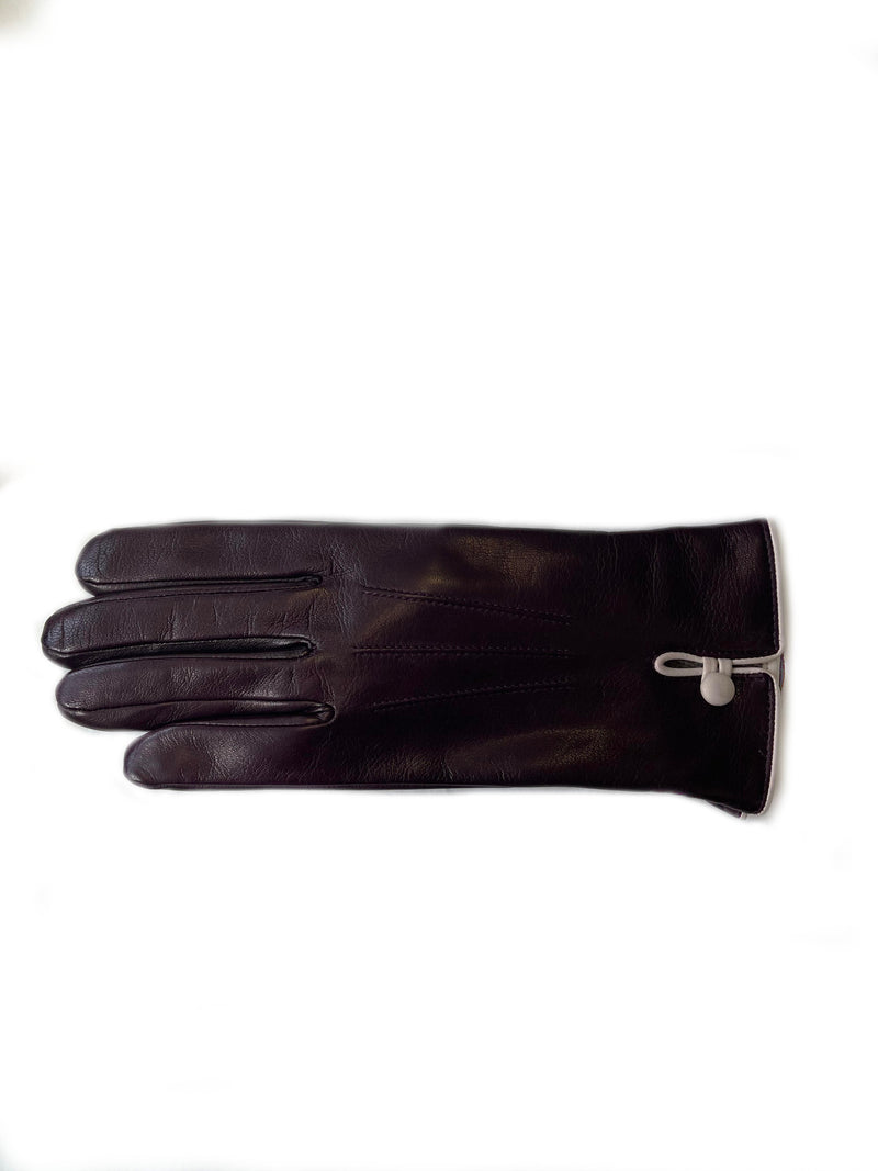 Handgenähte Damen-Lederhandschuhe mit Kaschmirfutter-Rosario