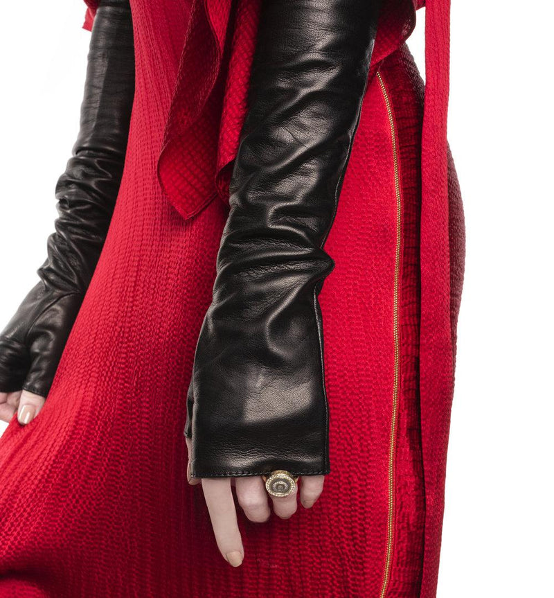 Fingerlose Opernlederhandschuhe für Damen. -Fergie 16BT
