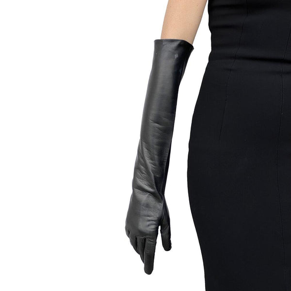 Gants d'opéra longs en cuir pour femmes - Montserrat 12BT