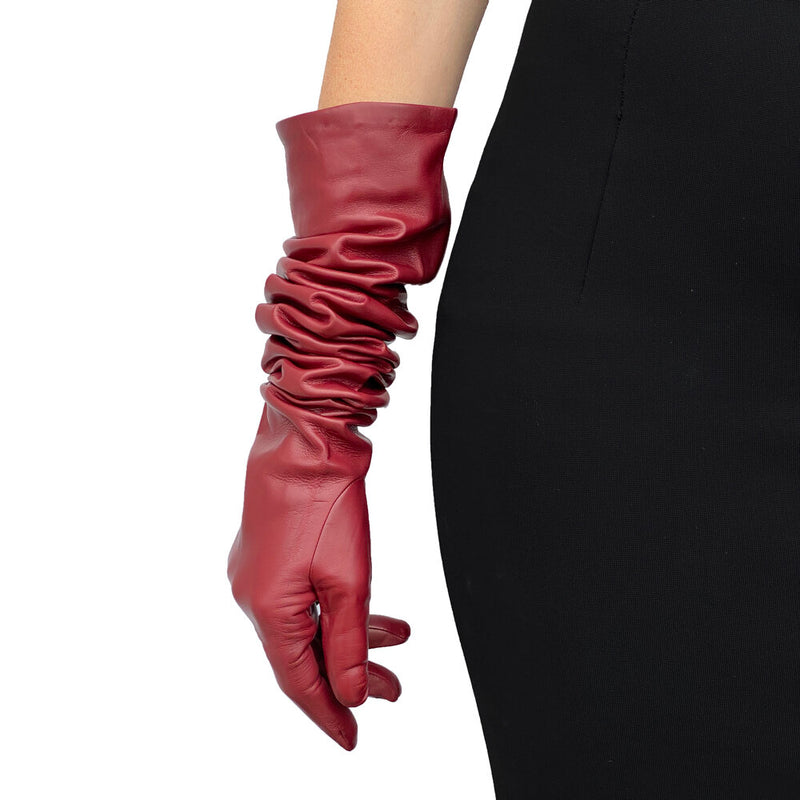 Gant classique en cuir d'opéra pour femmes - Montserrat 16bt non doublé