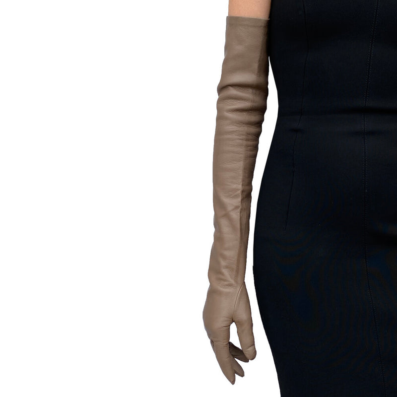 Gant classique en cuir d'opéra pour femmes - Montserrat 16bt non doublé