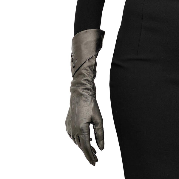 Gants en cuir classiques doublés de soie pour femmes - Gwyneth
