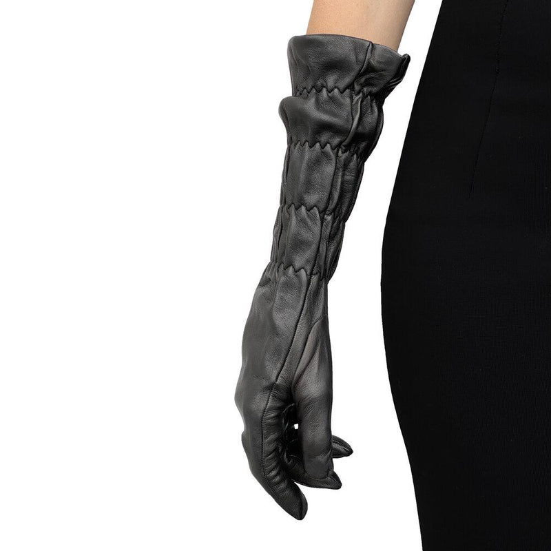 Opernhandschuhe aus langem Leder für Damen-Julianne